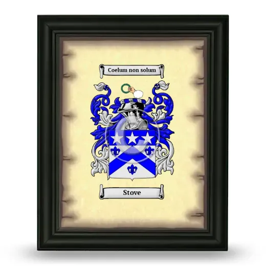 Stove Coat of Arms Framed - Black