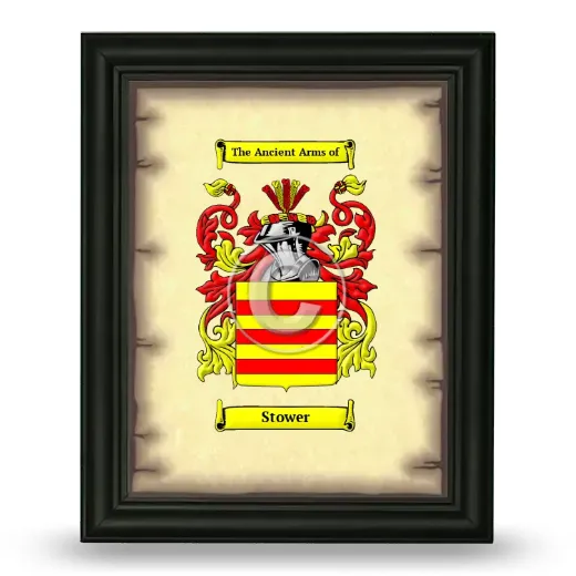 Stower Coat of Arms Framed - Black