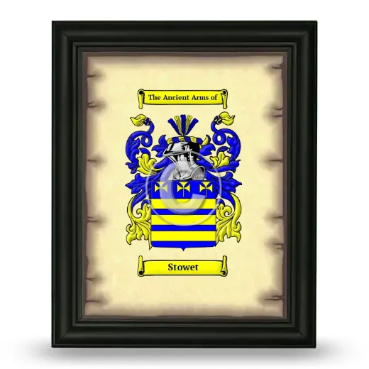 Stowet Coat of Arms Framed - Black
