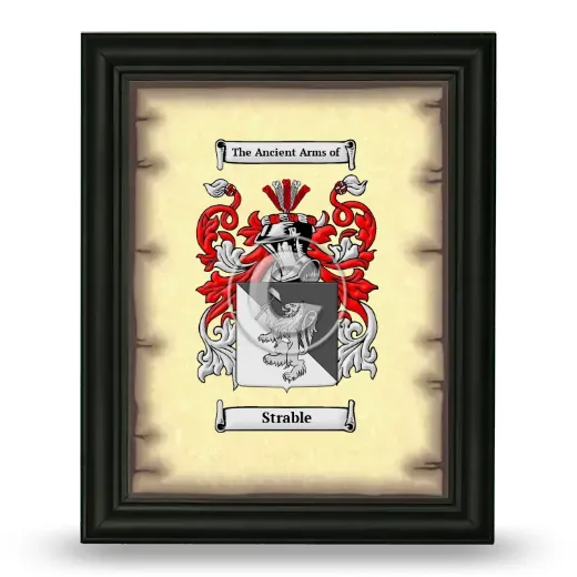 Strable Coat of Arms Framed - Black