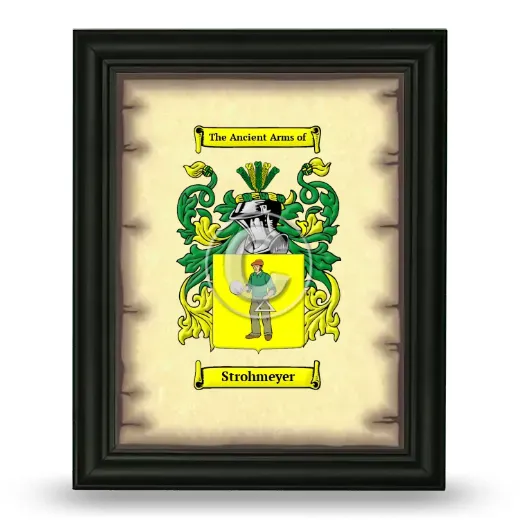 Strohmeyer Coat of Arms Framed - Black