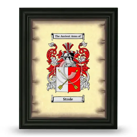 Strole Coat of Arms Framed - Black