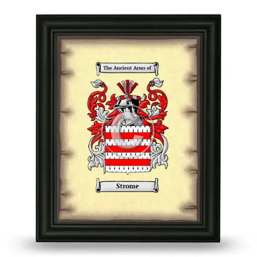 Strome Coat of Arms Framed - Black