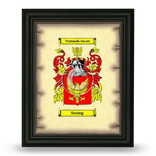 Strong Coat of Arms Framed - Black