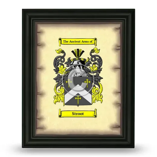 Stroot Coat of Arms Framed - Black