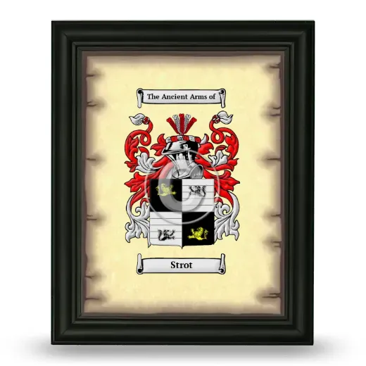 Strot Coat of Arms Framed - Black