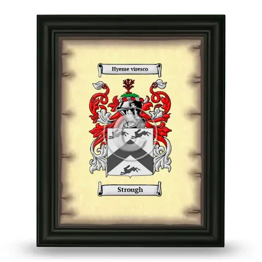 Strough Coat of Arms Framed - Black