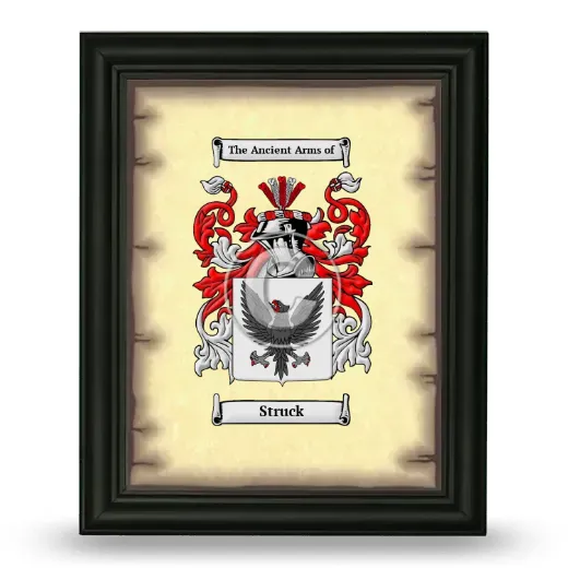 Struck Coat of Arms Framed - Black