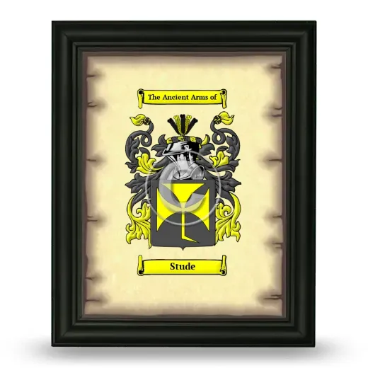 Stude Coat of Arms Framed - Black