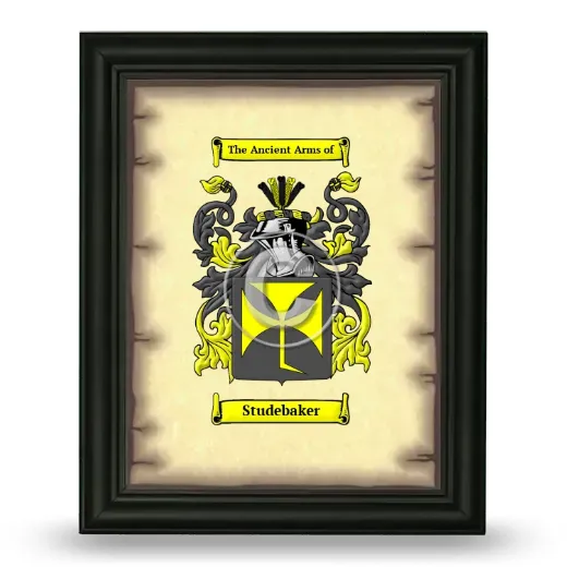 Studebaker Coat of Arms Framed - Black