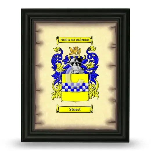 Stuert Coat of Arms Framed - Black