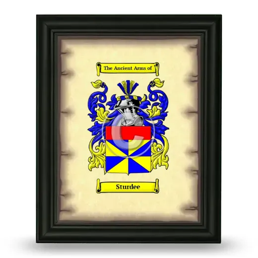 Sturdee Coat of Arms Framed - Black