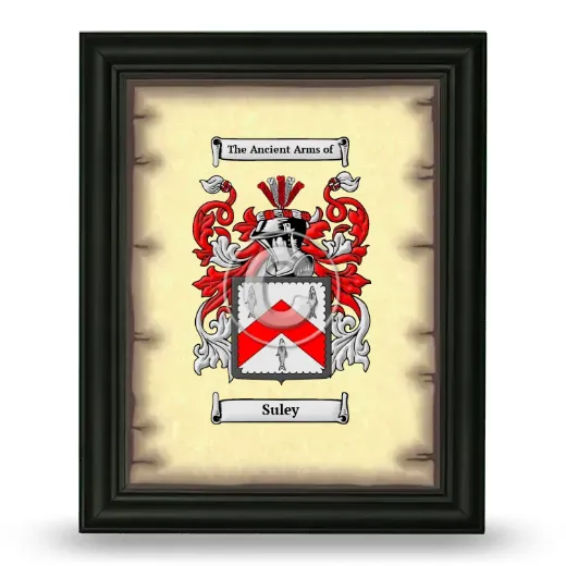 Suley Coat of Arms Framed - Black