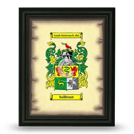 Sullivant Coat of Arms Framed - Black