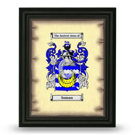 Suman Coat of Arms Framed - Black