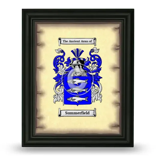 Summerfield Coat of Arms Framed - Black