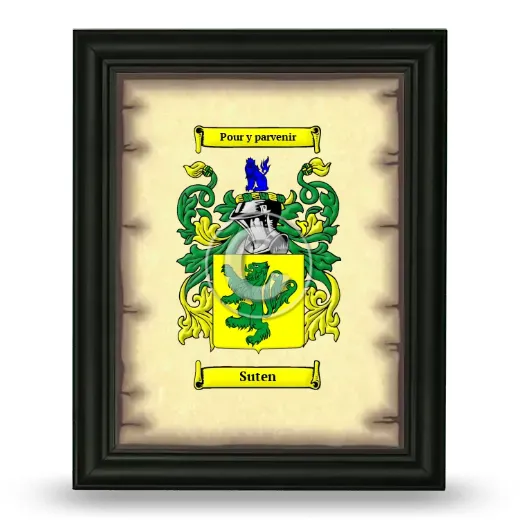 Suten Coat of Arms Framed - Black