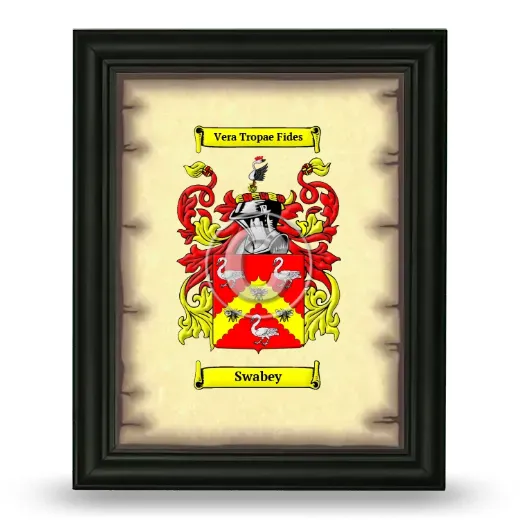 Swabey Coat of Arms Framed - Black