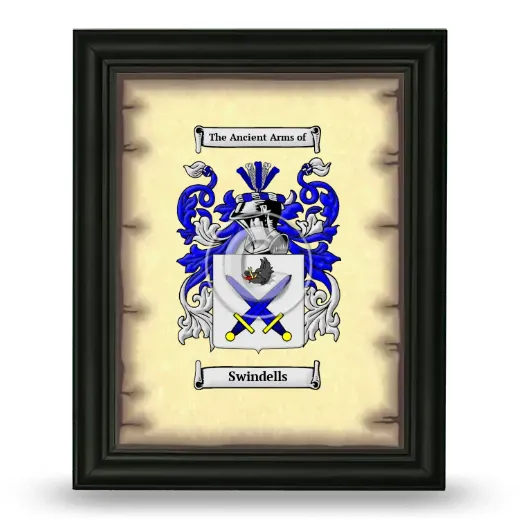 Swindells Coat of Arms Framed - Black