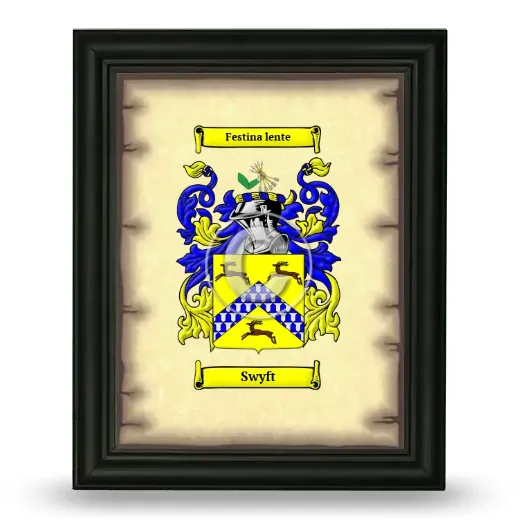 Swyft Coat of Arms Framed - Black