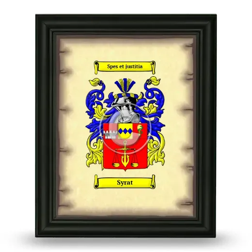 Syrat Coat of Arms Framed - Black