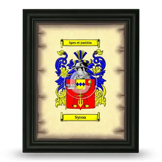 Syron Coat of Arms Framed - Black