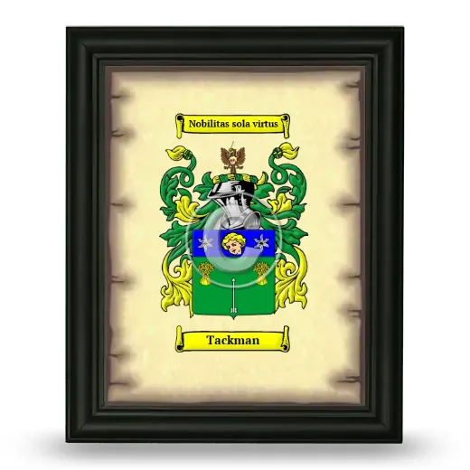 Tackman Coat of Arms Framed - Black