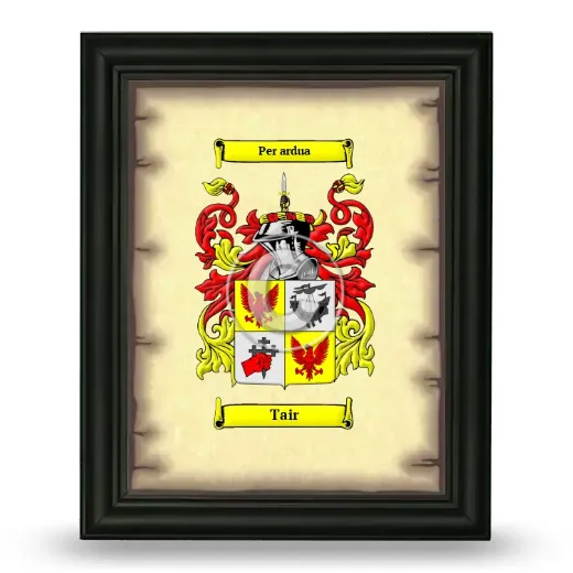 Tair Coat of Arms Framed - Black