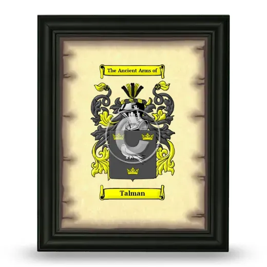 Talman Coat of Arms Framed - Black