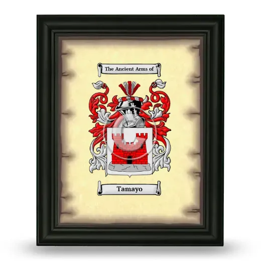 Tamayo Coat of Arms Framed - Black
