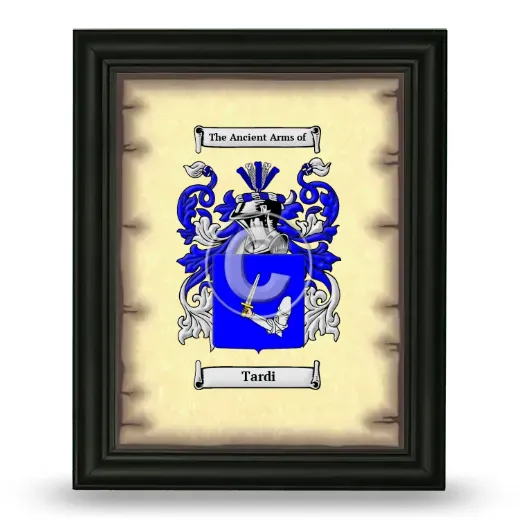 Tardi Coat of Arms Framed - Black