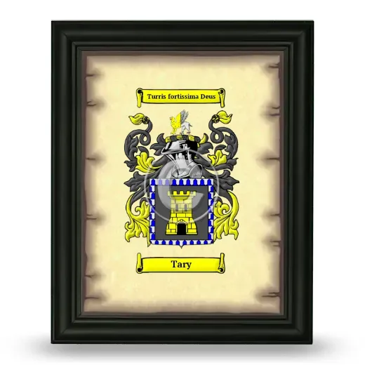 Tary Coat of Arms Framed - Black