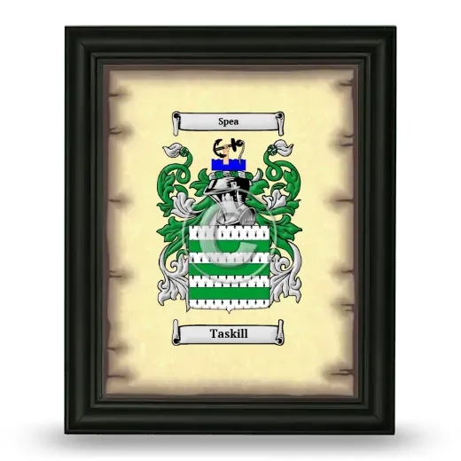 Taskill Coat of Arms Framed - Black