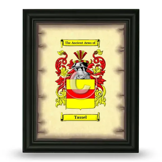 Tassel Coat of Arms Framed - Black
