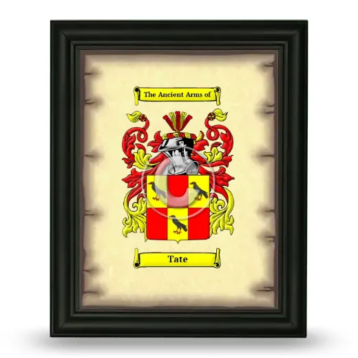 Tate Coat of Arms Framed - Black