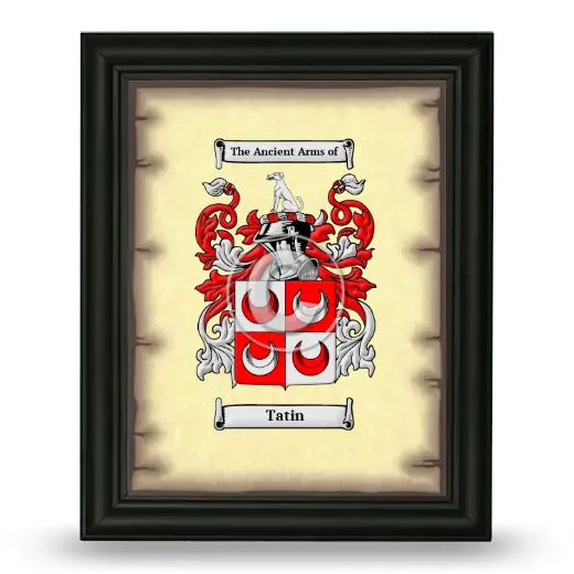 Tatin Coat of Arms Framed - Black
