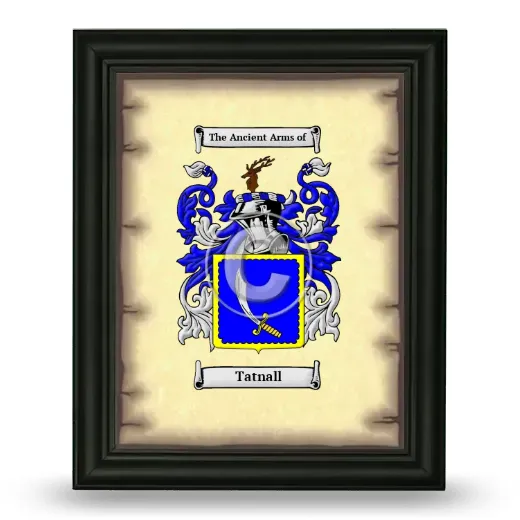 Tatnall Coat of Arms Framed - Black