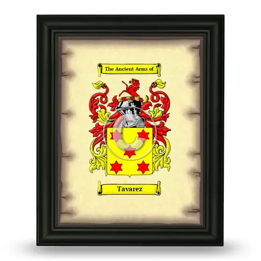 Tavarez Coat of Arms Framed - Black