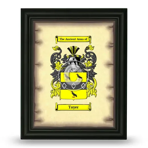 Tayer Coat of Arms Framed - Black