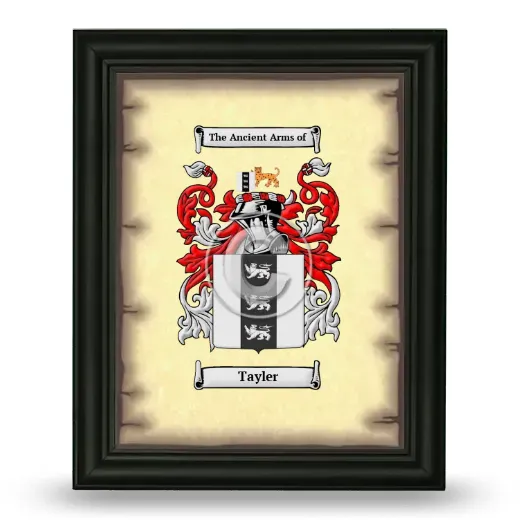 Tayler Coat of Arms Framed - Black