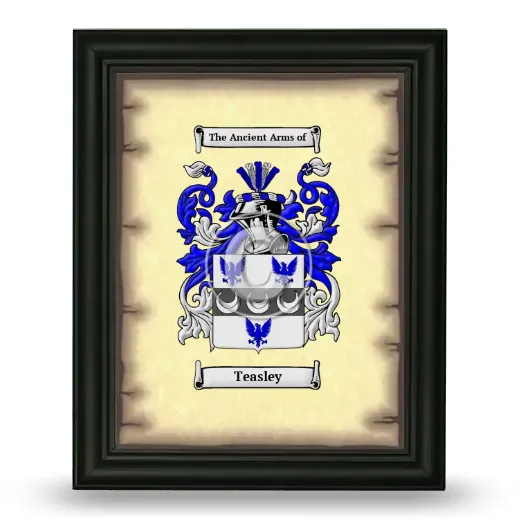 Teasley Coat of Arms Framed - Black