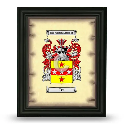 Tee Coat of Arms Framed - Black