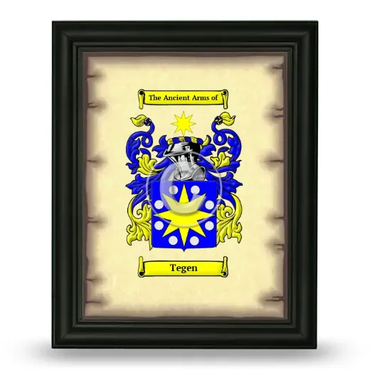 Tegen Coat of Arms Framed - Black