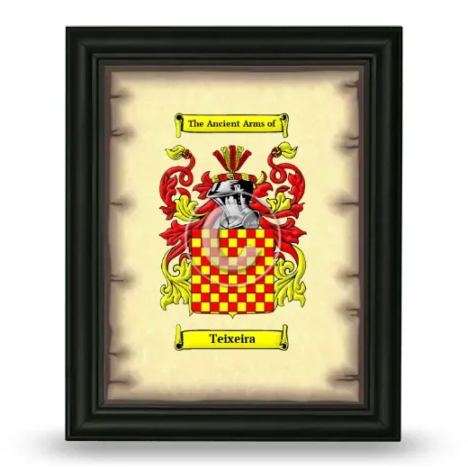Teixeira Coat of Arms Framed - Black