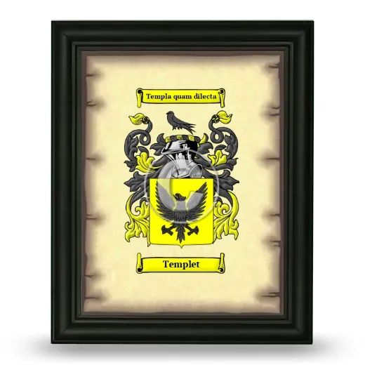Templet Coat of Arms Framed - Black