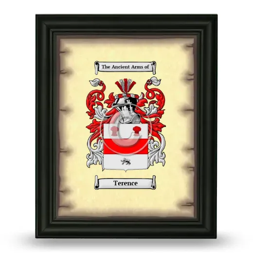 Terence Coat of Arms Framed - Black