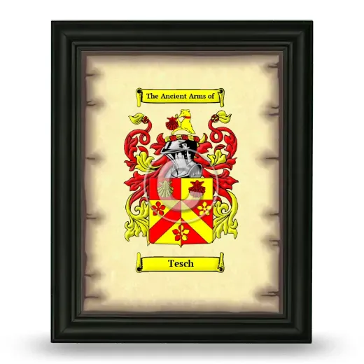 Tesch Coat of Arms Framed - Black