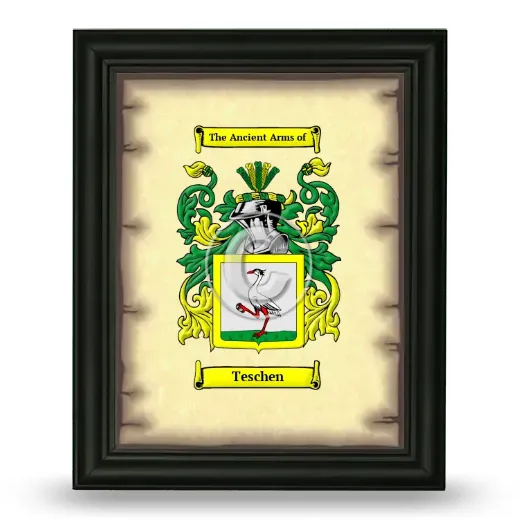 Teschen Coat of Arms Framed - Black