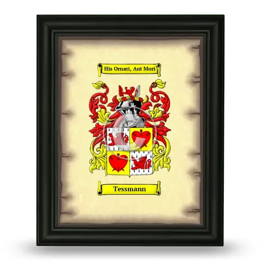 Tessmann Coat of Arms Framed - Black