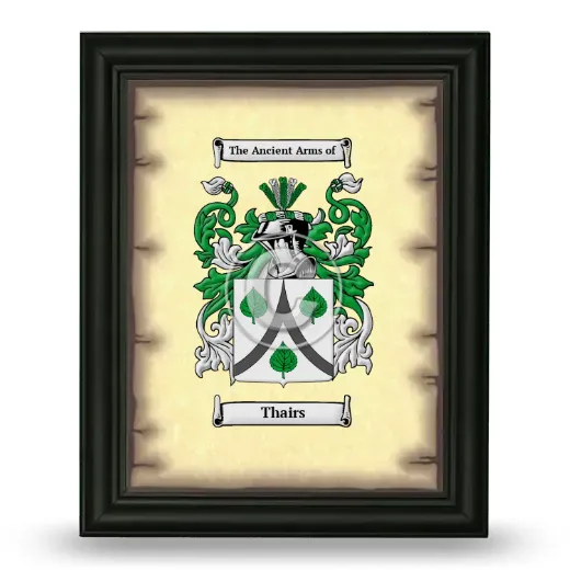 Thairs Coat of Arms Framed - Black